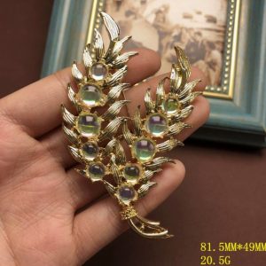 KEQIU Enamel Fairy Brooch | Gold Tone Winged Angel Statement Pin with Dangling Star Charm
